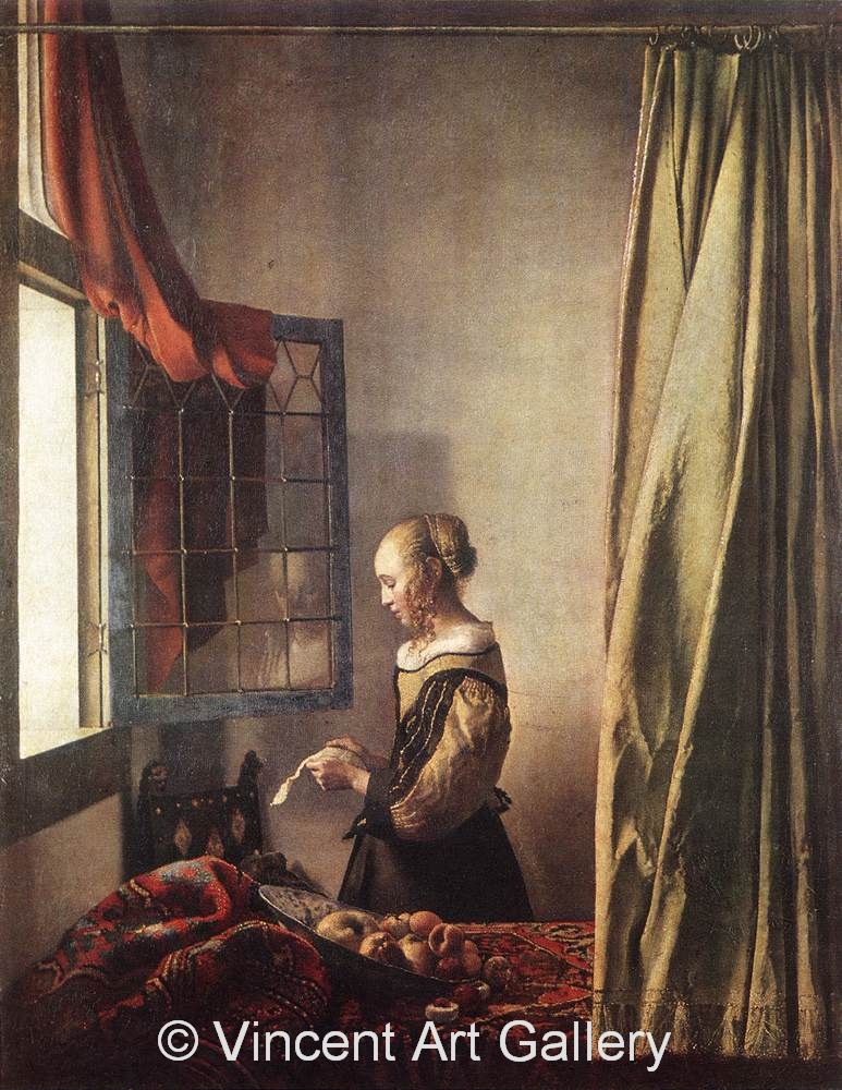 A1812, VERMEER, Girl Reading a Letter at an Open Window